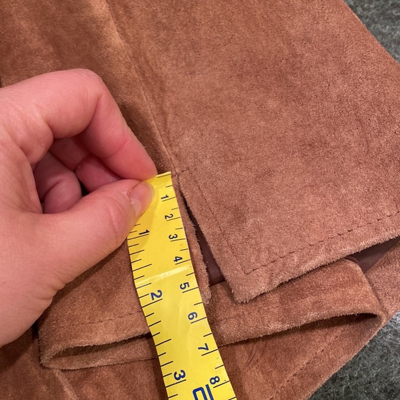 Jessica Holbrook 💯 % genuine leather (suede) vest with front zipper and lining - Picture 7 of 7